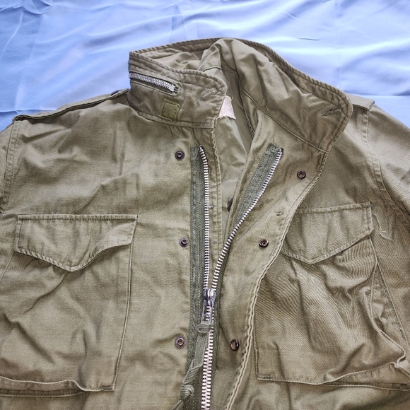 VINTAGE US MILITARY M-65 FIELD JACKET OG 107 OLIVE GREEN SIZE MEDIUM IS USED - Picture 5 of 16
